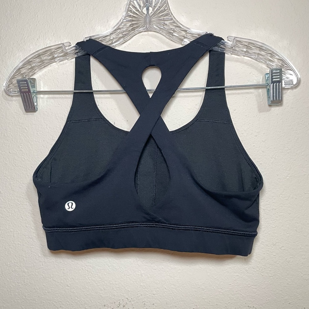 Lululemon Athletica‎ Time To Sweat Bra- Black Size 6 - Picture 4 of 5